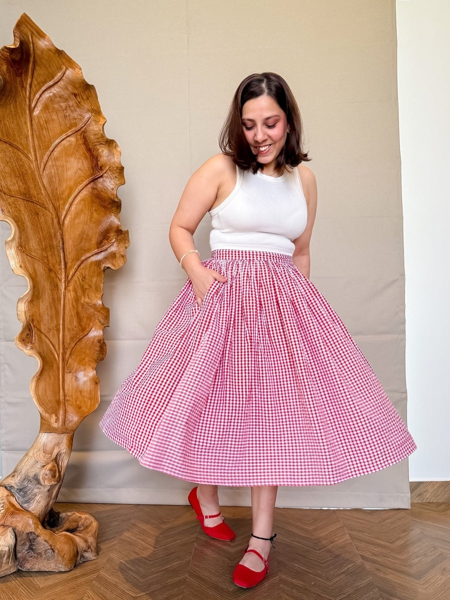 スカート Blair high waist skirt pink beige M Blair Skirt – Posh Pants Club